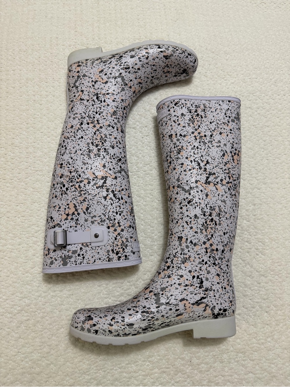 Hunter Particle Print Spurrey Rain Boots Women’s Size 10 - Picture 2 of 11